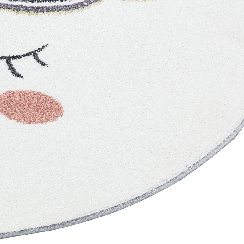 Tapis rond Anime visage Gris - Plusieurs dim. dispos-2