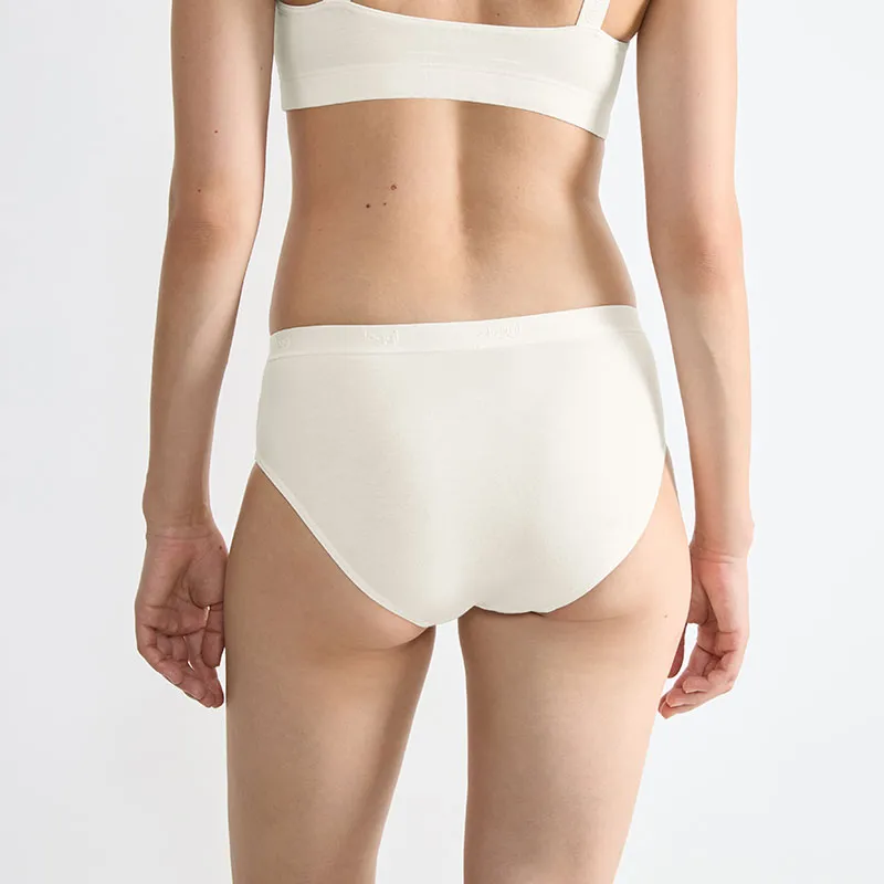 3 Culottes Midi coton BIO Sloggi GO - Silk White-4