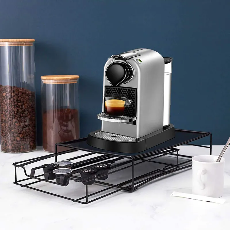 Porte-capsule tiroir compatible Nespresso - 31x21x7cm-1