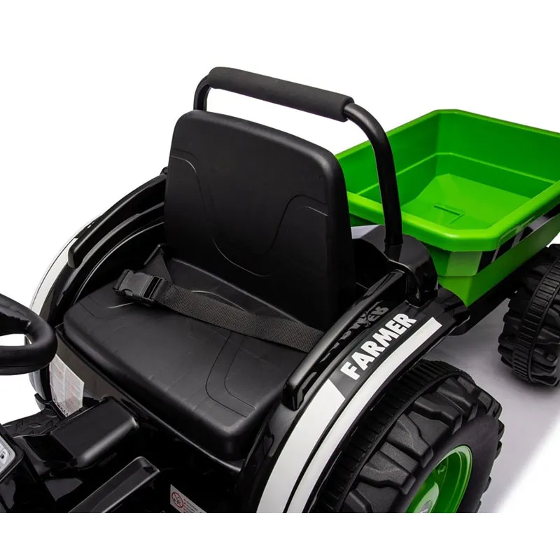 Tracteur à batterie avec remorque Farmer Vert - 36m+-7