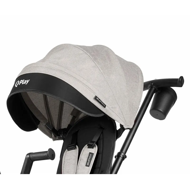 Tricycle Qplay 6en1 Nova Niello Gris - 10m+-7
