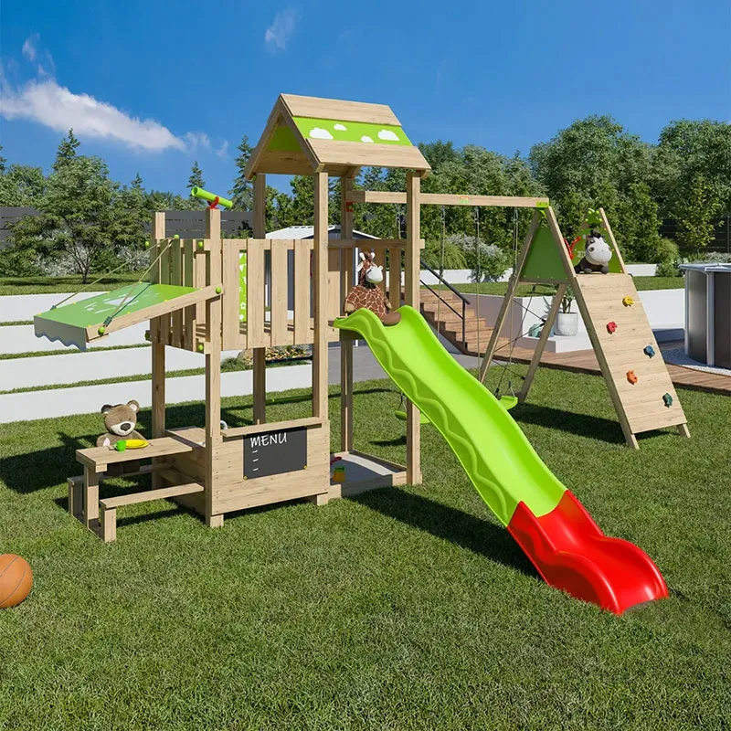 Aire de jeux bois Snack Expression XL 2,20m - 3+-4