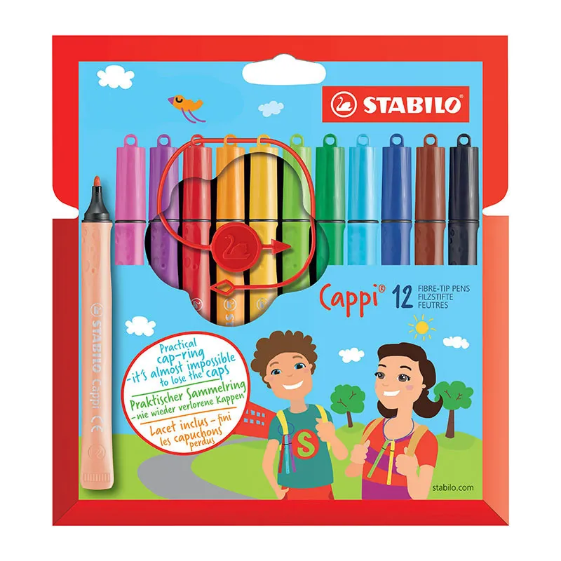 Feutres de coloriage Cappi + 1 lacet - 12pcs-1