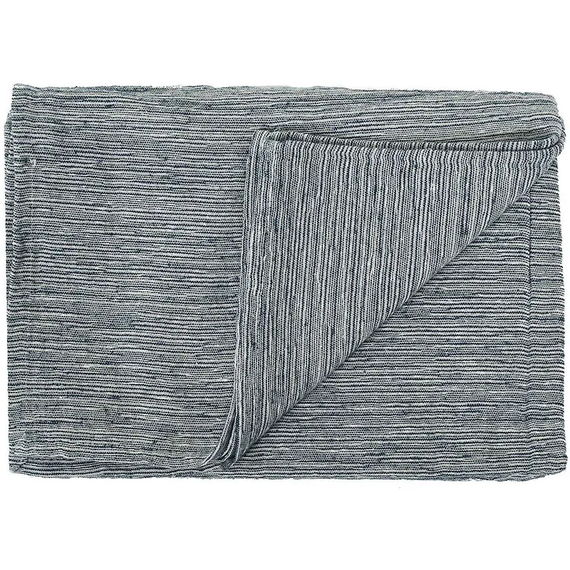 Jeté de canapé Coton Bleu canard - 170x250cm-2