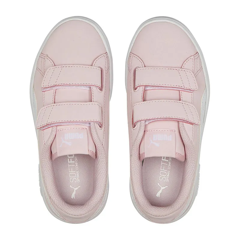 Baskets Fille Smash V2 Buck - Rose/Blanc - PUMA-3