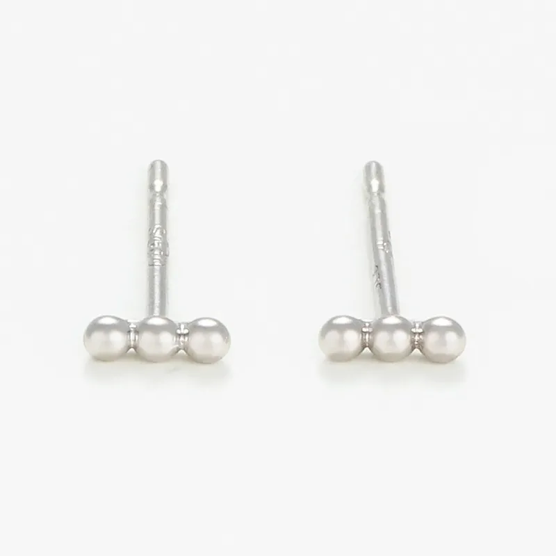 Puces d'oreilles Emma - Or Blanc 375/1000-0