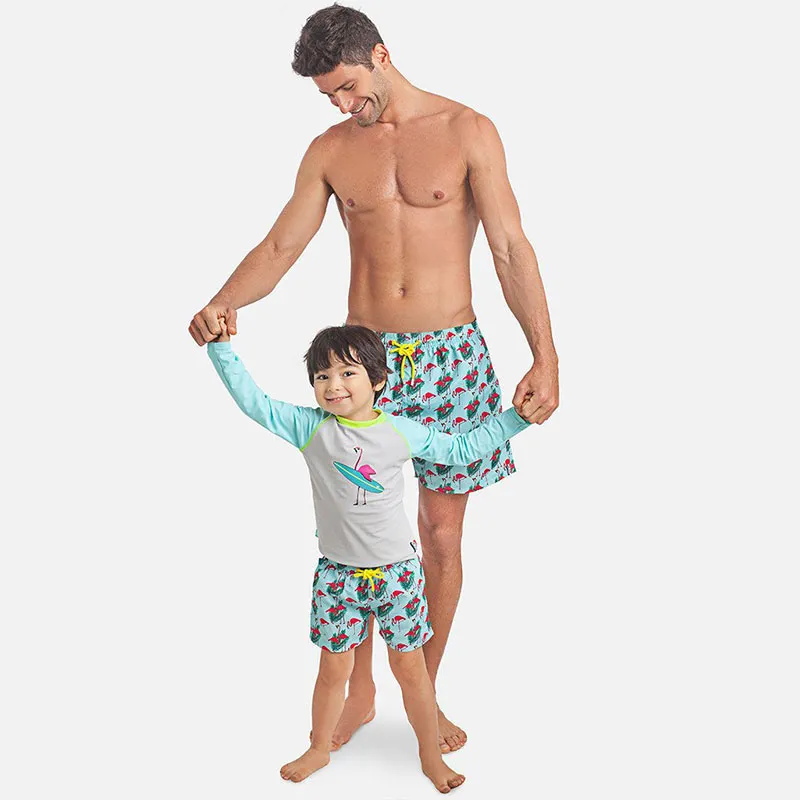T-shirt M3/4 Anti-UV - Flamant Rose-1