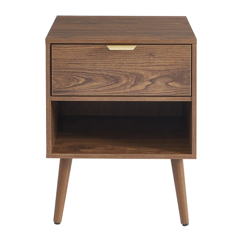 2 Tables de chevet Jeanne effet Noyer - 40x29,5x50cm-4