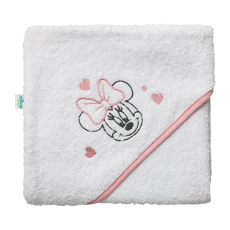 Cape de bain Coton Minnie brodé - 75x75cm-0