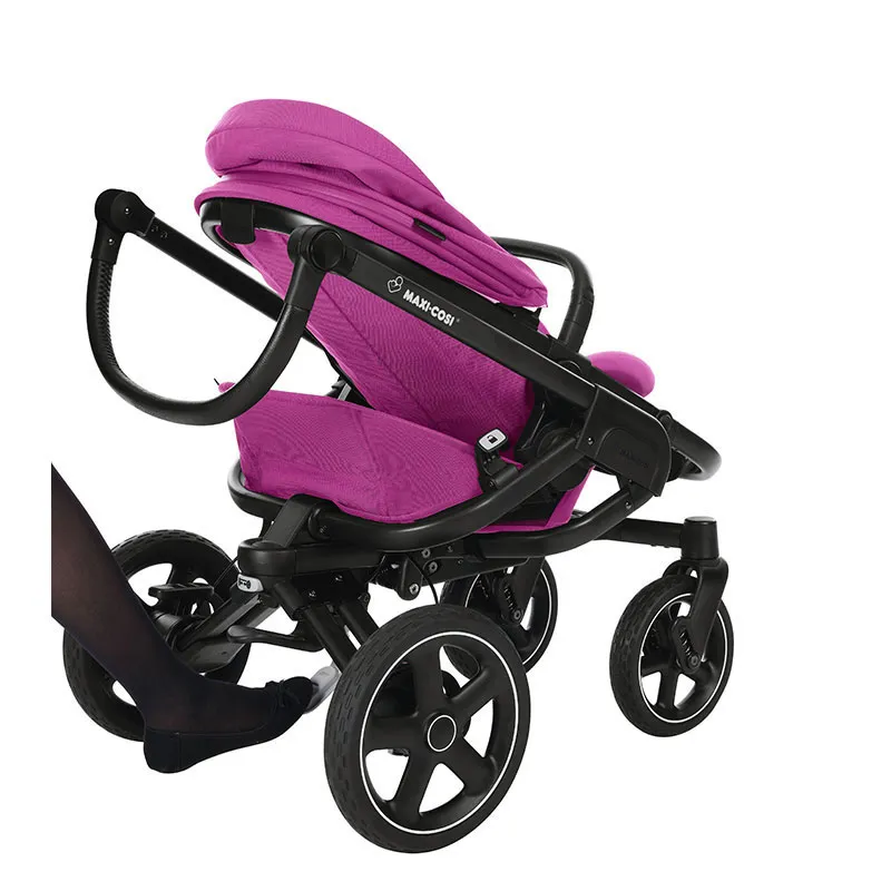 Trio Poussette tout terrain Nova 4R + Cosi Rock sans base + Nacelle Amber2 + Adaptateurs Frequency Pink/Noir - 0m+-5