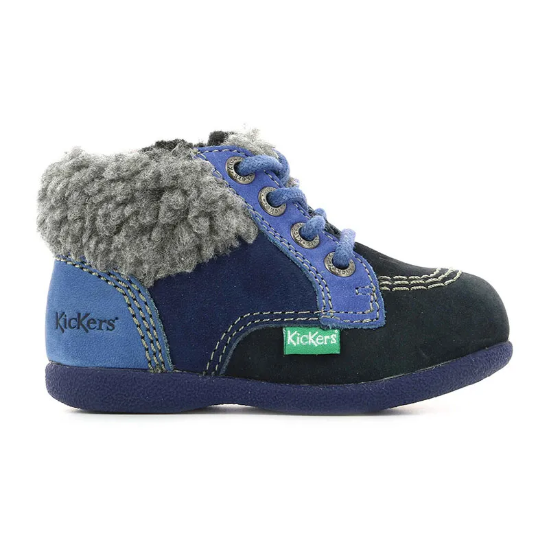 Bottillons zip/lacets Babyfrost - Marine/Bleu-0