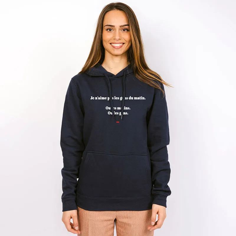 Hoodie Femme Les gens du matin - Navy-0