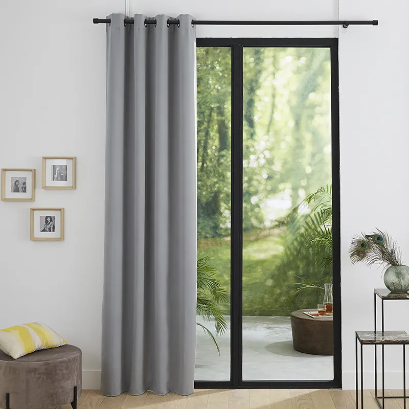 Rideau occultant Thermique Rose poudré - 140x260cm-3