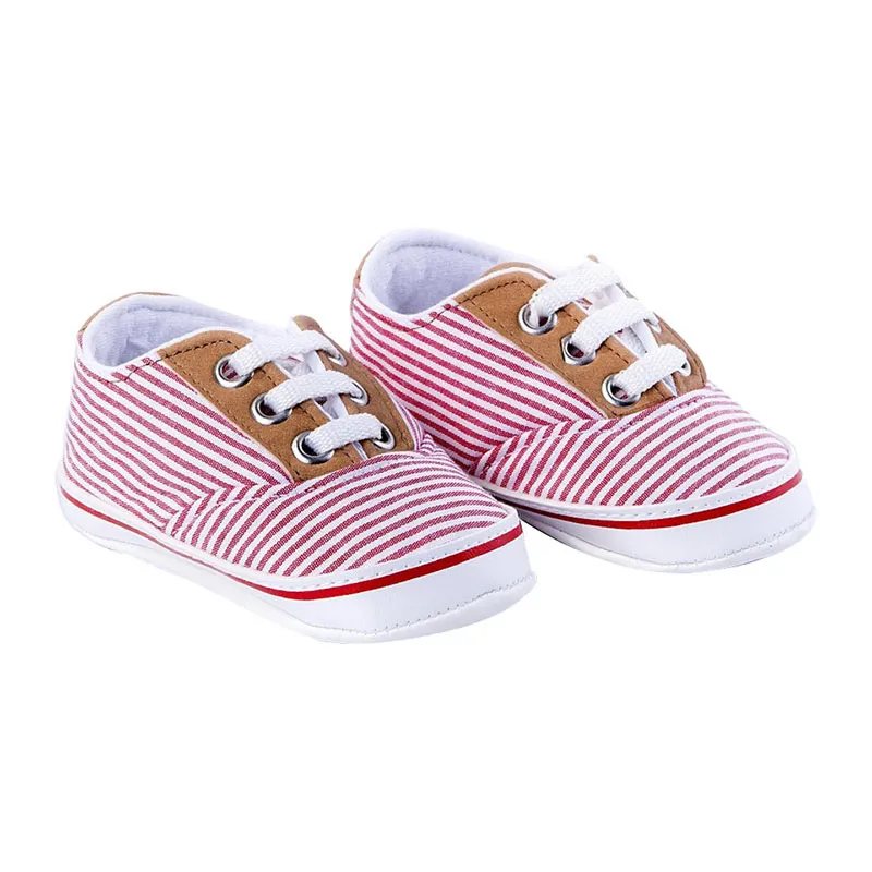 Chaussons tennis Rayures - Rouge-0