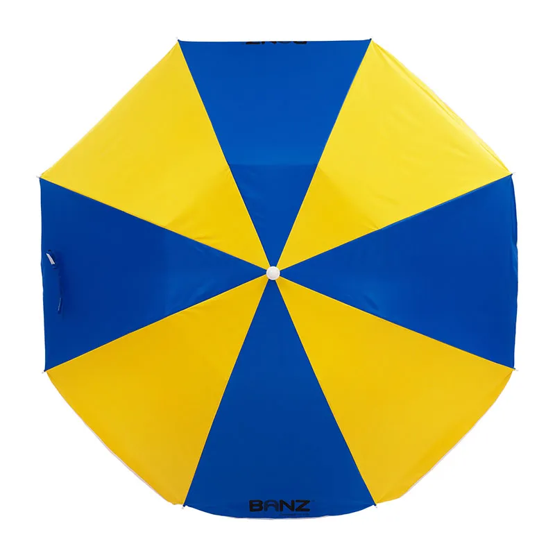 Parasol de plage Anti-UV 50+ Jaune/Bleu - Ø180cm-2