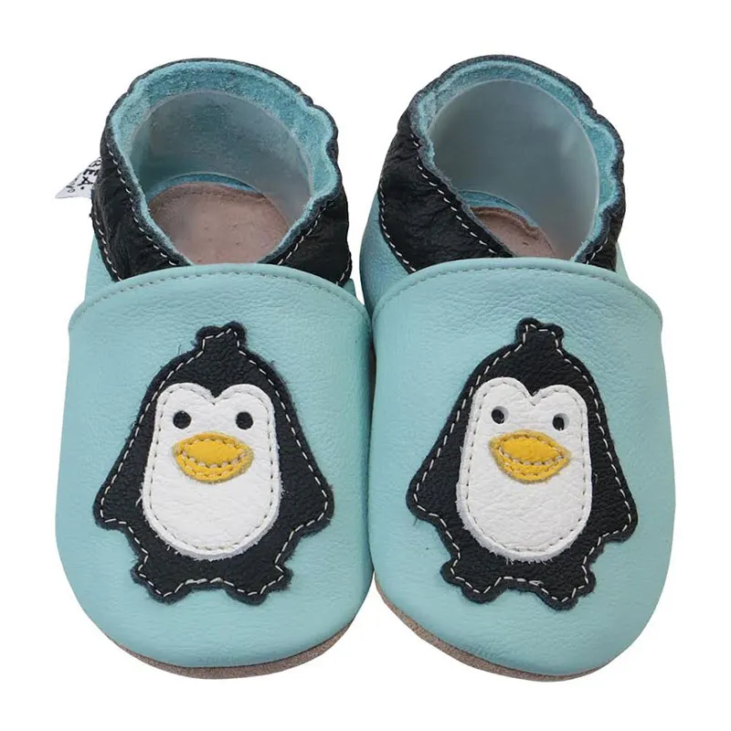 Chaussons cuir Pingouin - Bleu-0
