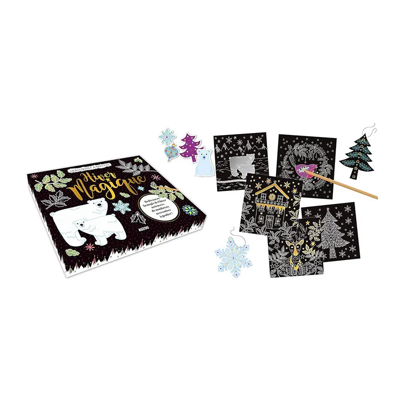 Mon coffret d'artiste Mon coffret à gratter Hiver magique - 5+-1