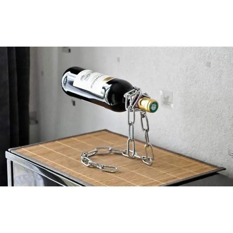 Chaine porte-bouteilles magique - Argent-6