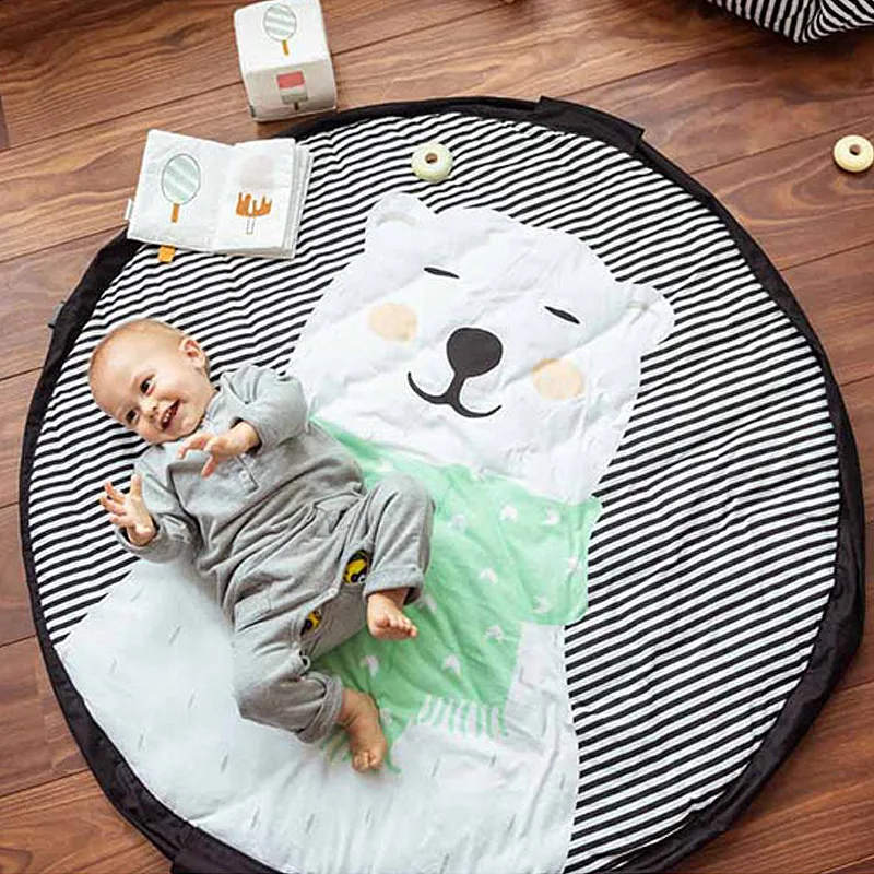 Sac à jouets/Tapis d'éveil 3en1 Ours Polaire - ø120cm - PLAY & GO-0