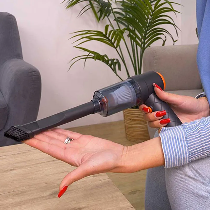 Mini aspirateur sans fil rechargeable 2en1 - Noir-1