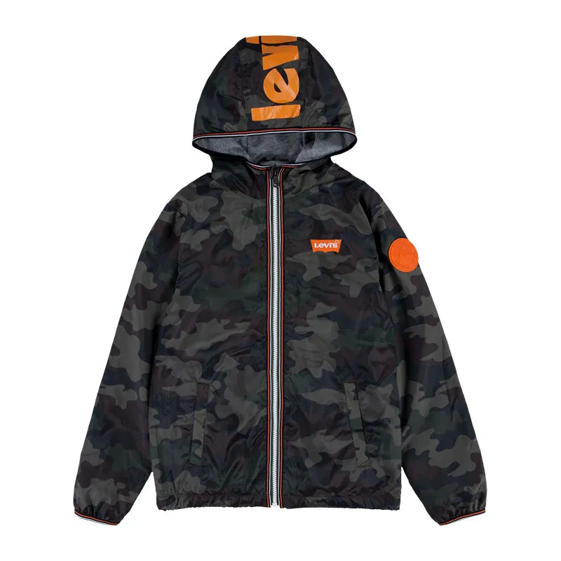 Veste coupe-vent Essential Windbreaker - Thyme/Navy Camo-0