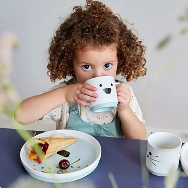 Tasse en Porcelaine/Silicone Chien Bleu - 36m+-0
