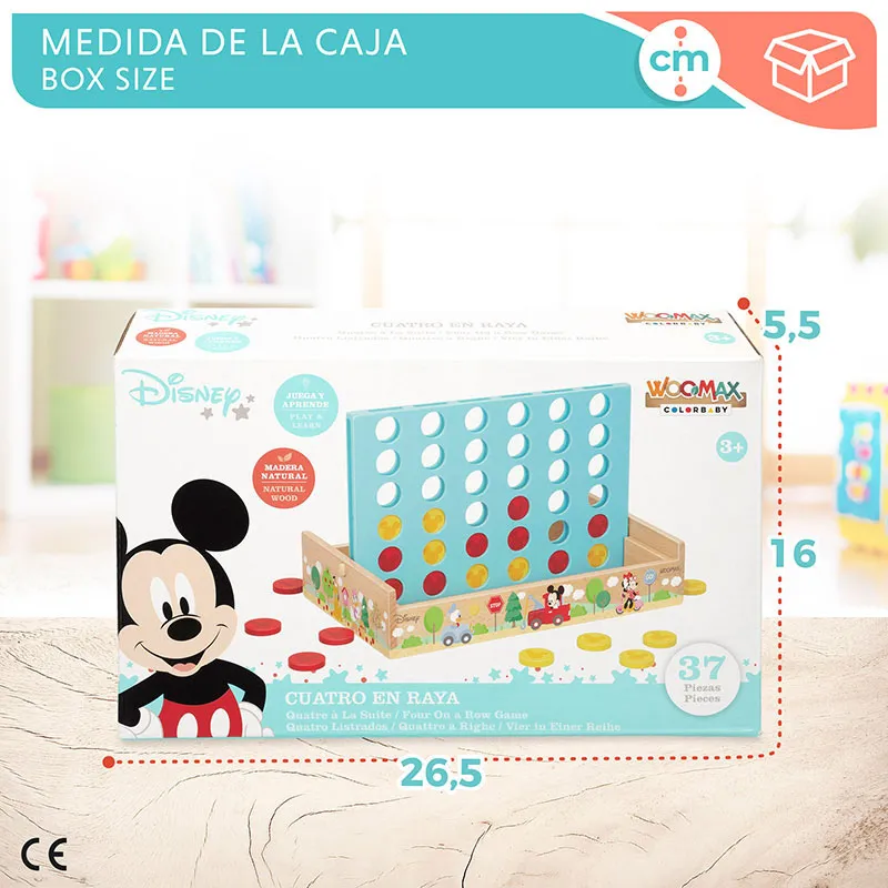 Jeu Quatre à la suite Mickey Bois 37pcs - 36m+-5