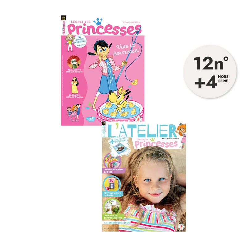 Abo.1an Les Petites Princesses + 4 L'Atelier 16n° - 5-8+-0