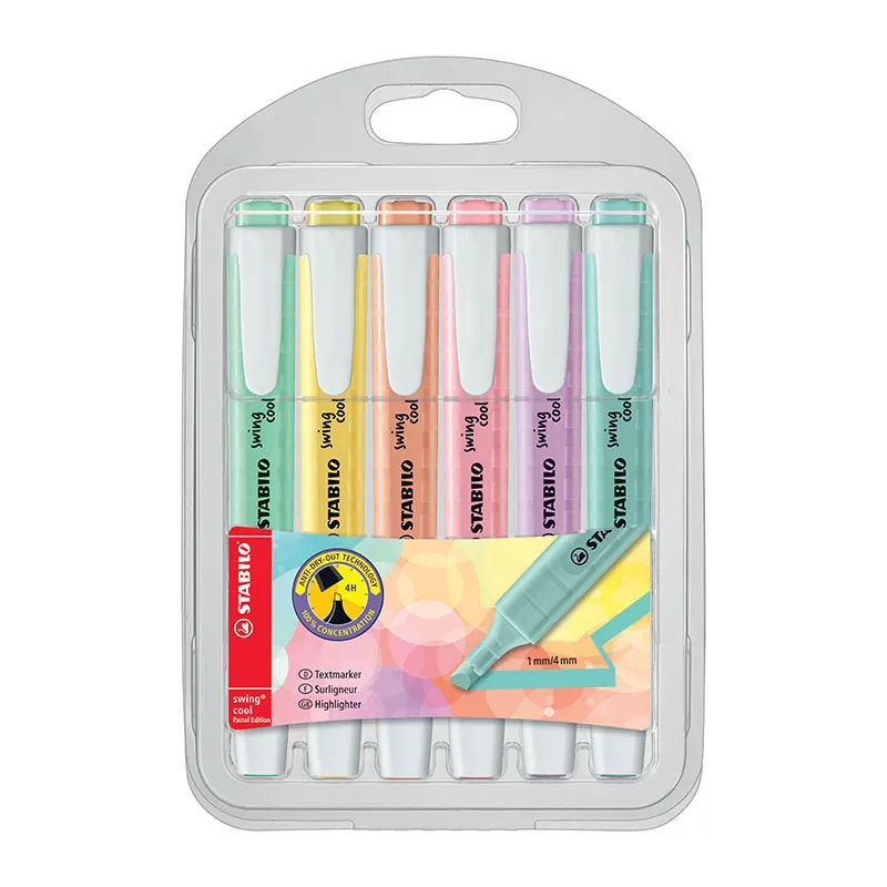 Surligneurs Swing Cool Pastel - 6pcs - STABILO-0