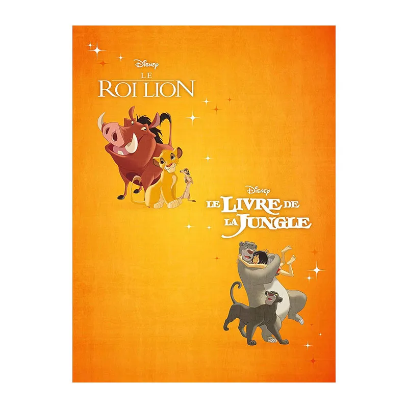 Coffret 2 livres Disney Roi Lion + Livre de la jungle - 4+-1
