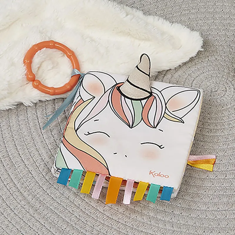 Livre d'éveil tissu La licorne joyeuse - 0m+-0