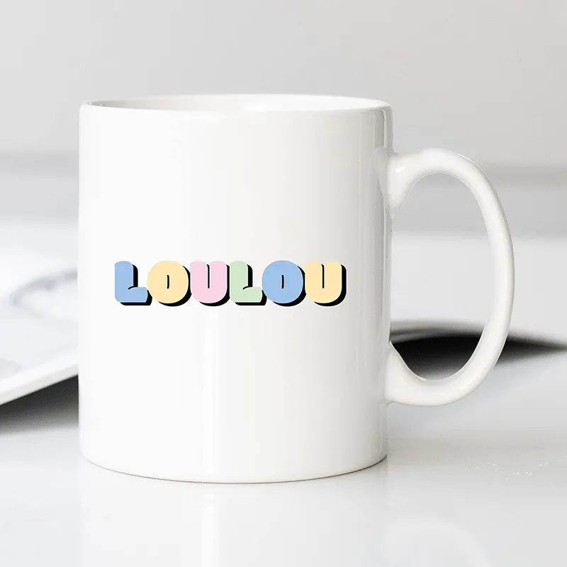 Mug Loulou colore - Blanc-0