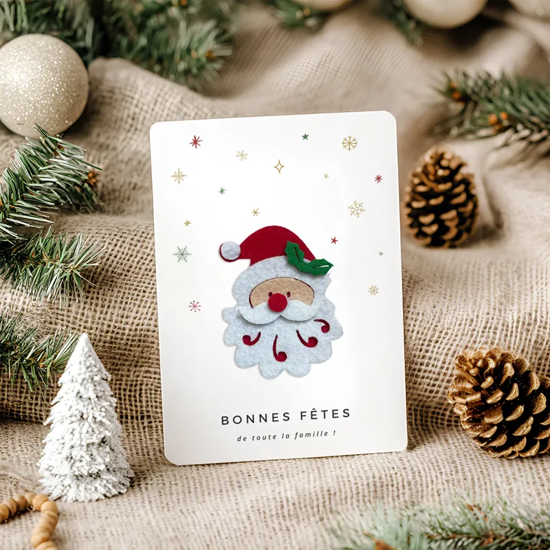 Carte Noël A6 - Patch Pére Noël-0