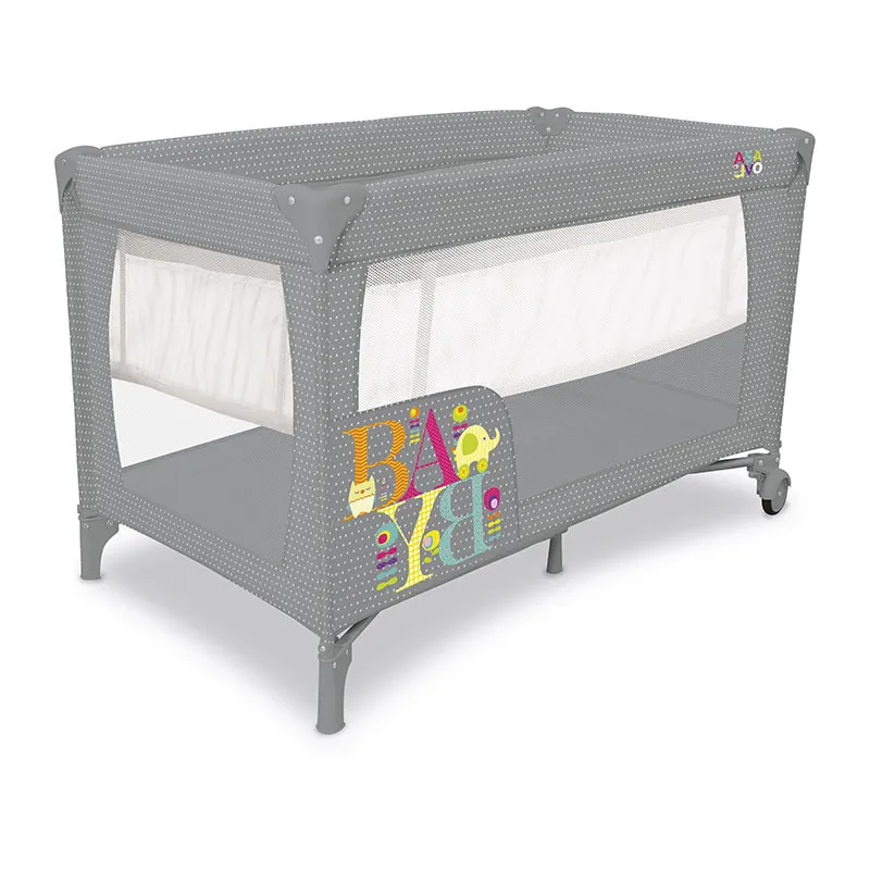 Lit Parapluie Smooth Gris - 0m+-0