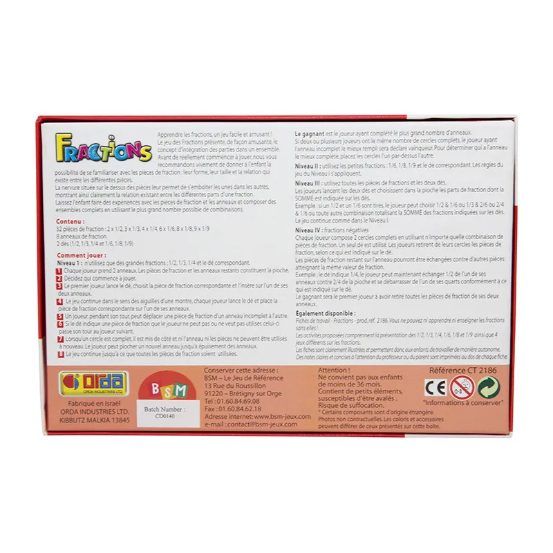 Jeu des Fractions 42pcs - 5+-8