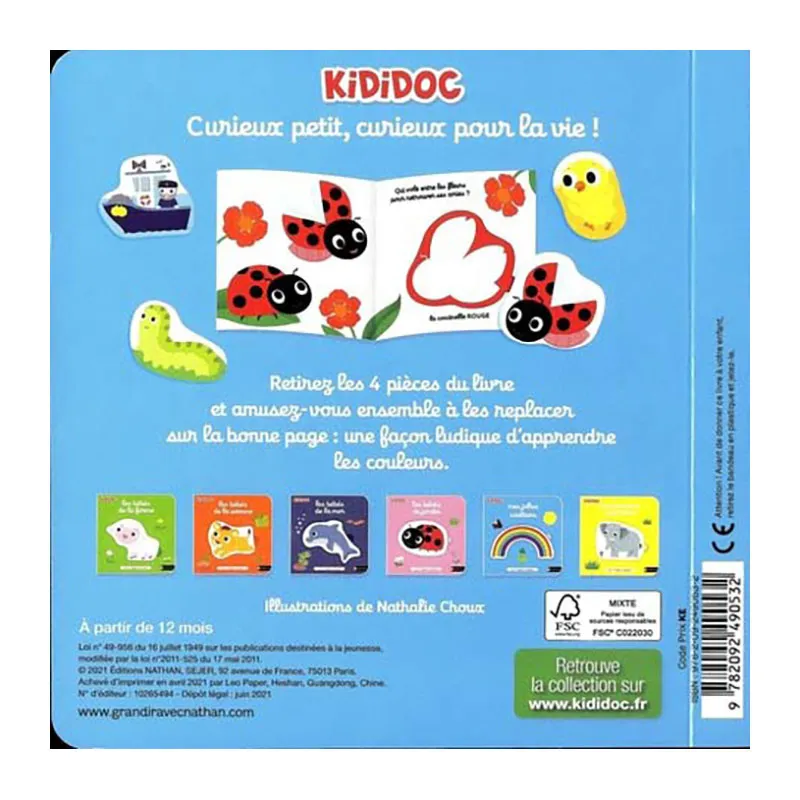 Kididoc Mon 1er imagier à encast. Jolies couleurs - 12m+-3