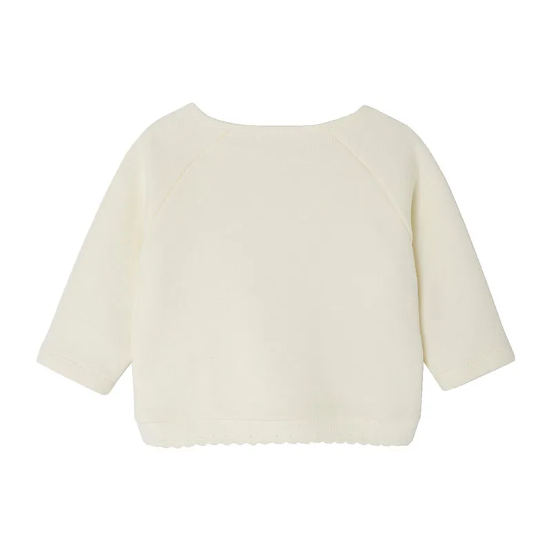 Sweat molleton broderie - Écru-1