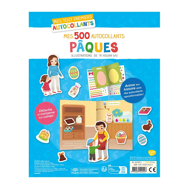 Mes 500 autocollants Pâques - 36m+-2