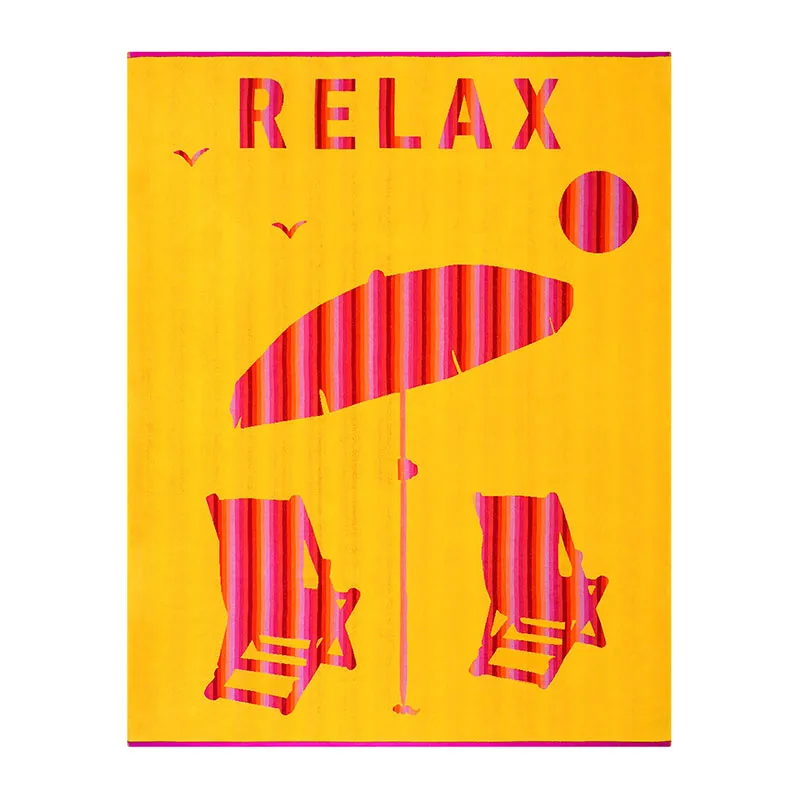 Serviette de plage Malta Jaune - 140x180cm-0