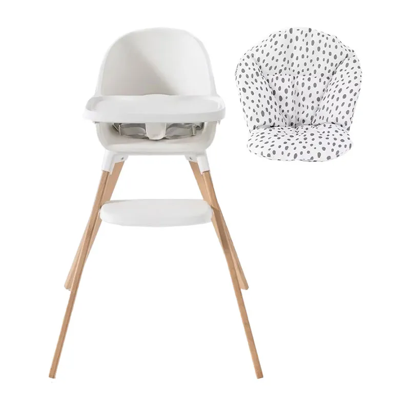 Chaise haute évolutive + Coussin Blanc - 6m+-0