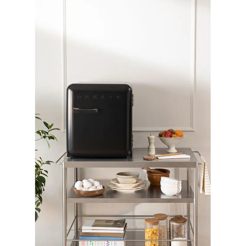 Petit réfrigérateur Retro-style 48L - Noir-4