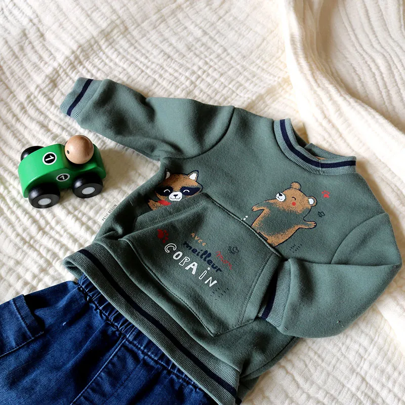 Ensemble sweat + pantalon Meilleur Copain - Vert-1