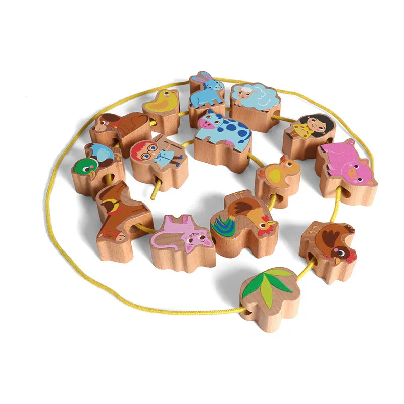 Jouet à lacer Animaux de la ferme 15pcs - 18m+-0