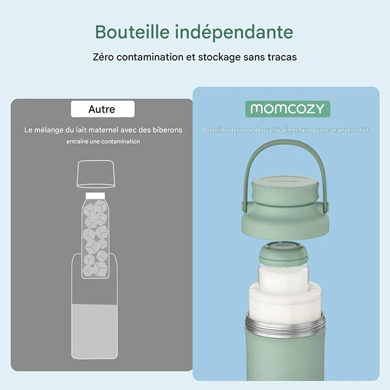 Refroidisseur lait maternel portable - Vert-9