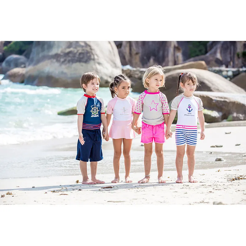 T-shirt M3/4 Anti-UV Rose/Blanc - Girl Power-7
