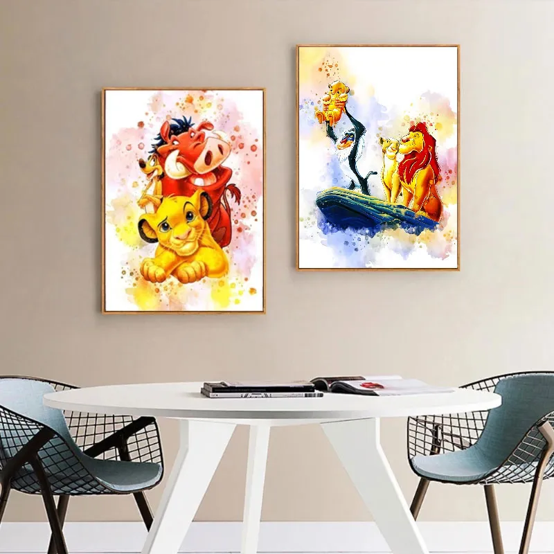 Toile Roi Lion & Pumba - 30x40cm-1