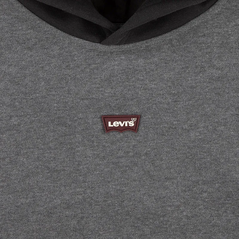 Hoodie Relaxed Fit Colorblock Junior - Charcoal heather-4