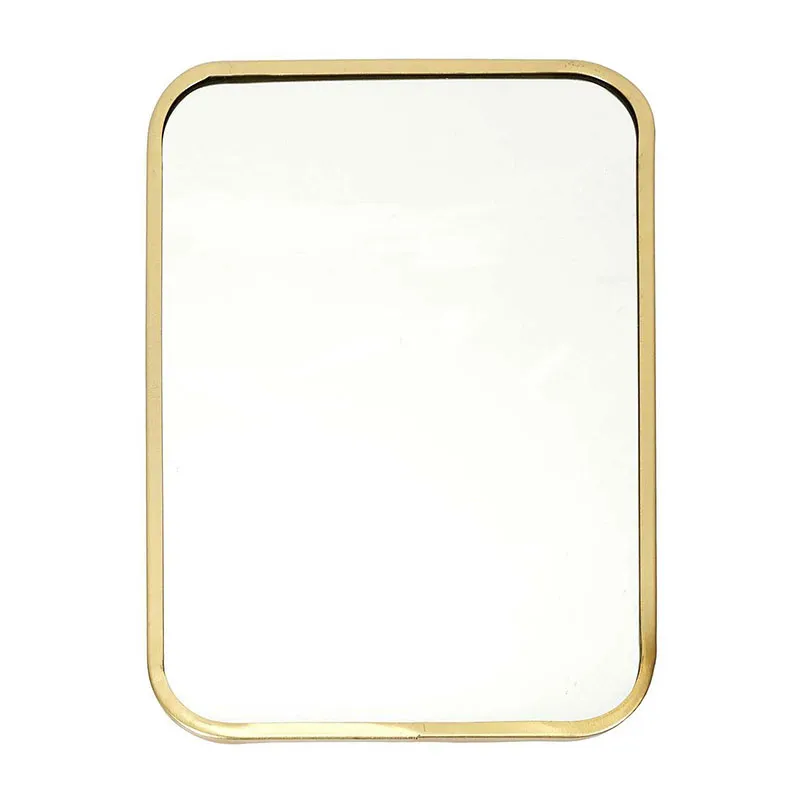 Miroir contour doré Carré - 34cm-0