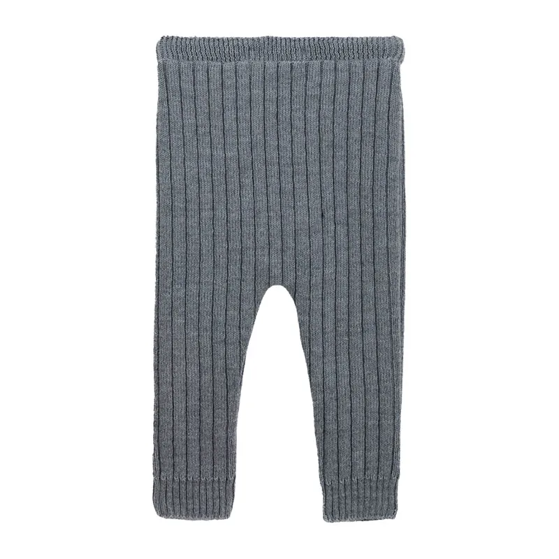 Pantalon Rétro laine - Gris chiné-0