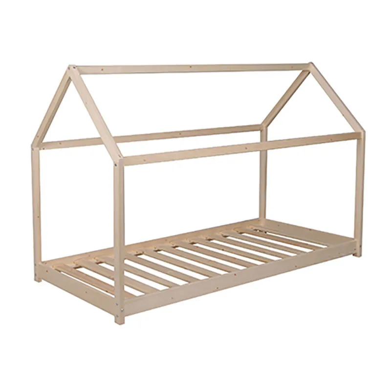 Lit cabane + Sommier Panda Brut - 90x190cm-2